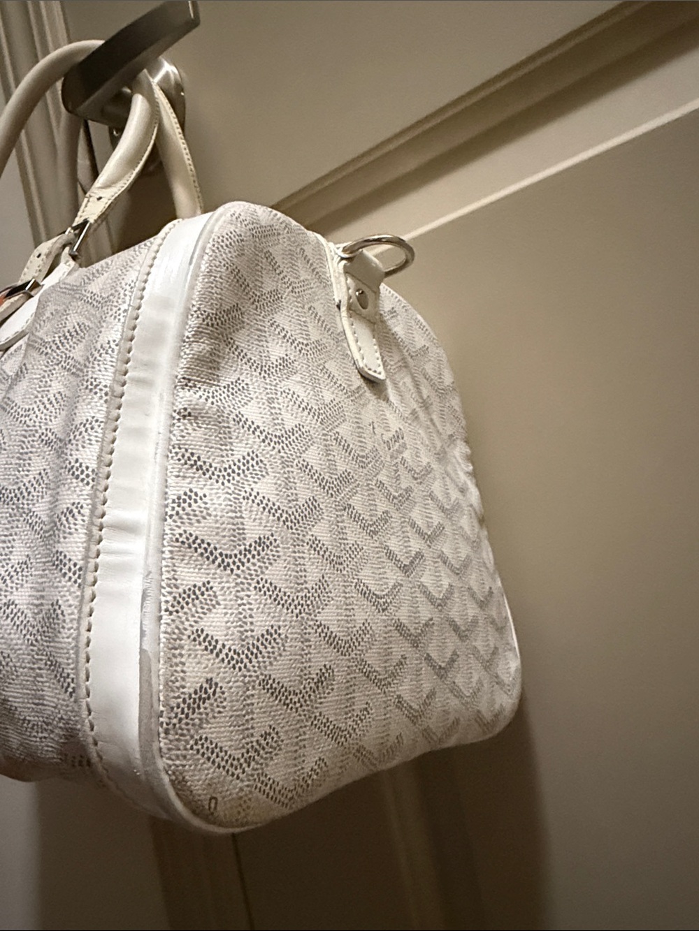 Goyard Croisiere 35” Duffel/Hand Bag in white 2006 - Picture 7 of 17
